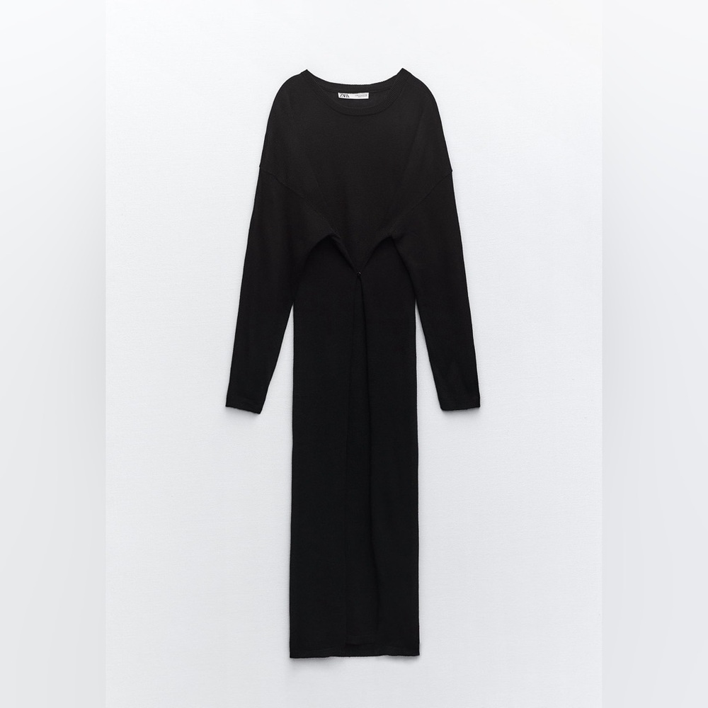 Buttoned Multipositional Knit Dress - Picture 2 of 8